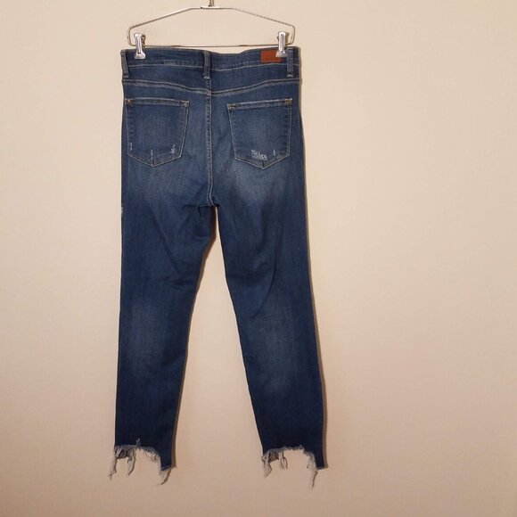 Judy Blue Jeans Womens 9/29 Blue Slim Fit Distressed Raw Hem JB82403DK - Picture 7 of 8